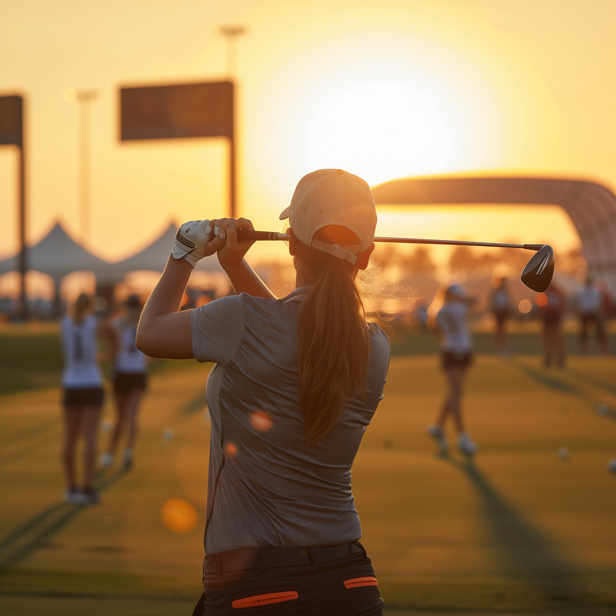 swing-female-golfer-green